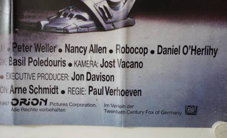 Robocop original release german double-panel movie poster